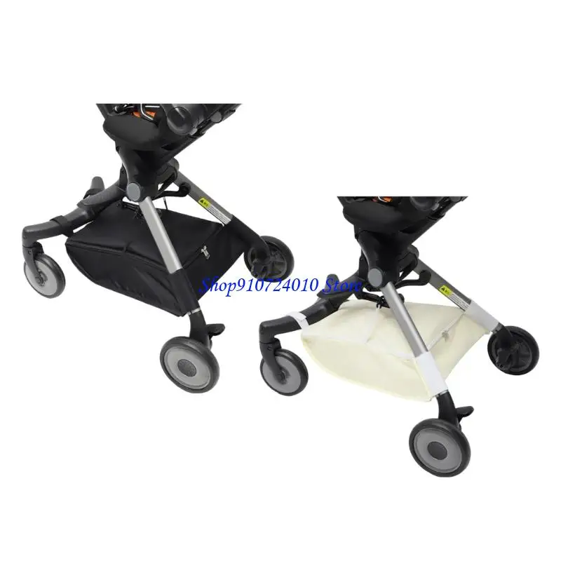 

77HD Under Strollers Basket Water Resistant Oxford Cloth Quick Installation Compact Foldable Strollers Bottom Bag