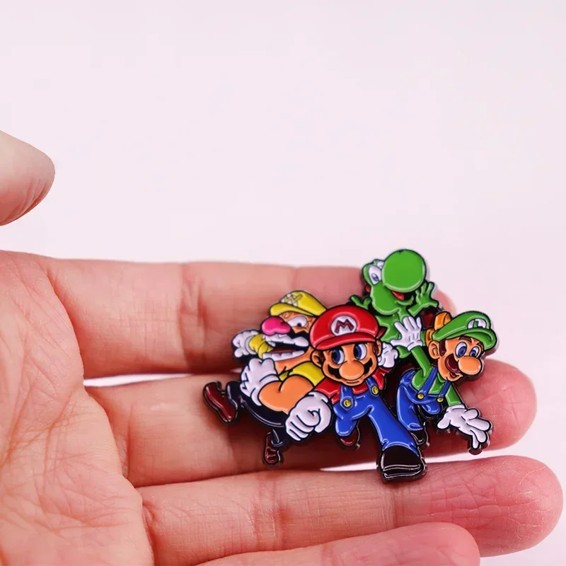 Classic Figure MarioBros Enamel Pin Retro Arcade Game Badge Cute Hard Brooch Lapel Backpack Fashion Metal Jewelry Deco Wholesale