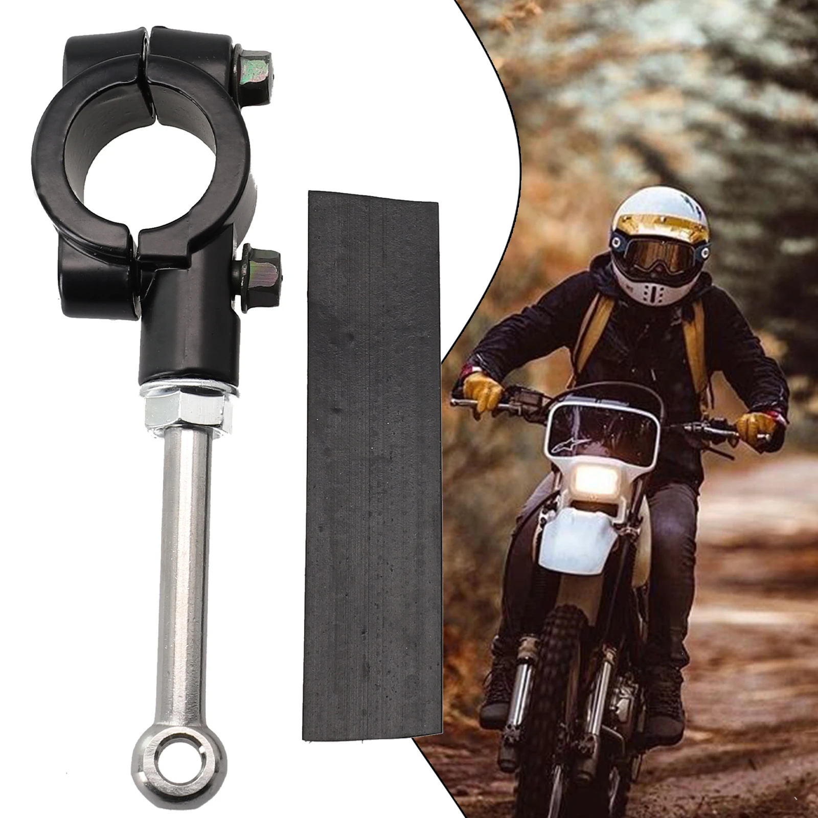 Support Bar Motorcycle SideStand ABS+Metal Assistant Tool Black Side Stand Extension 70G For 20-23mm Kickstand