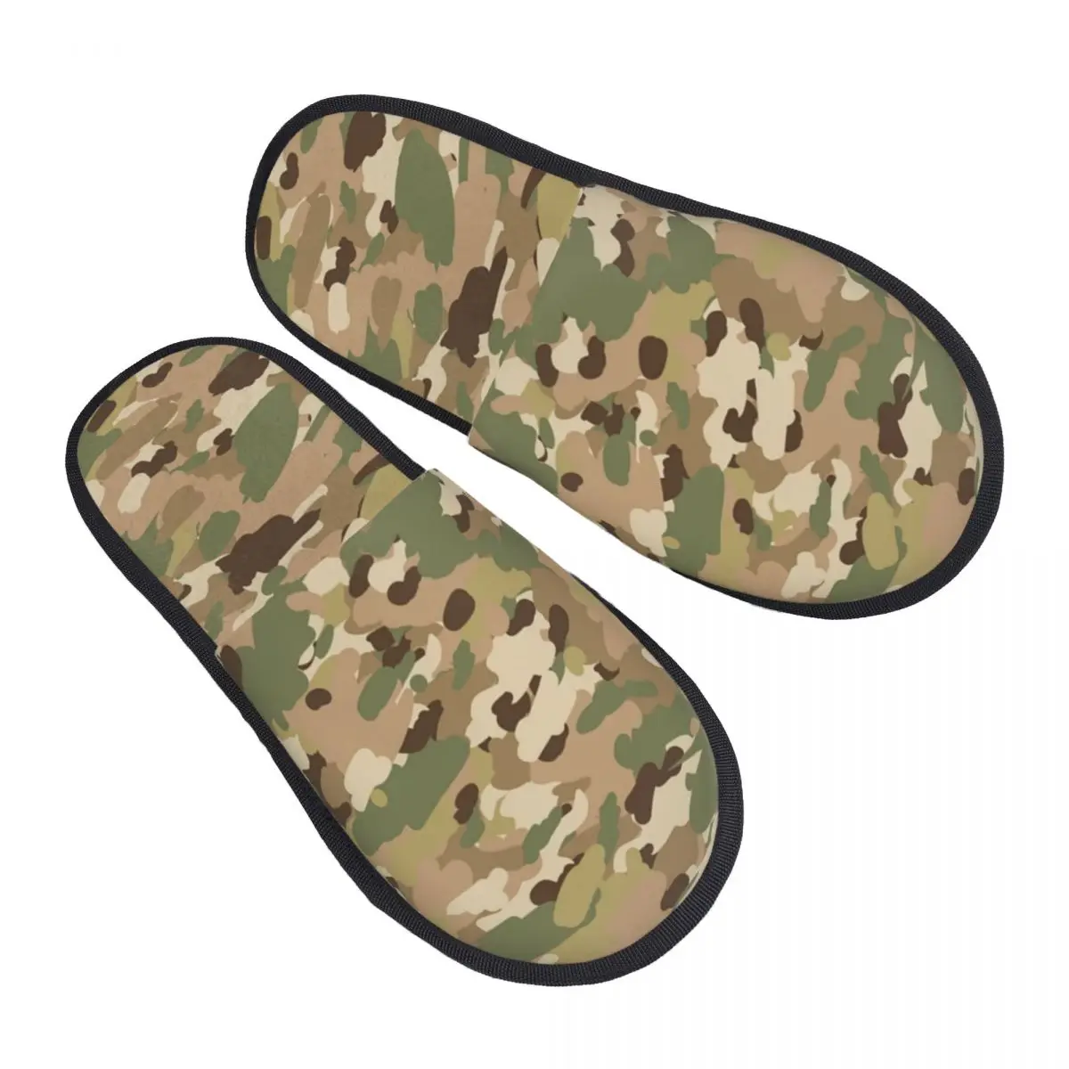 Multicam Camouflage Pattern Guest Slippers for Spa Women Custom Print Military Army Camouflag House Slipper