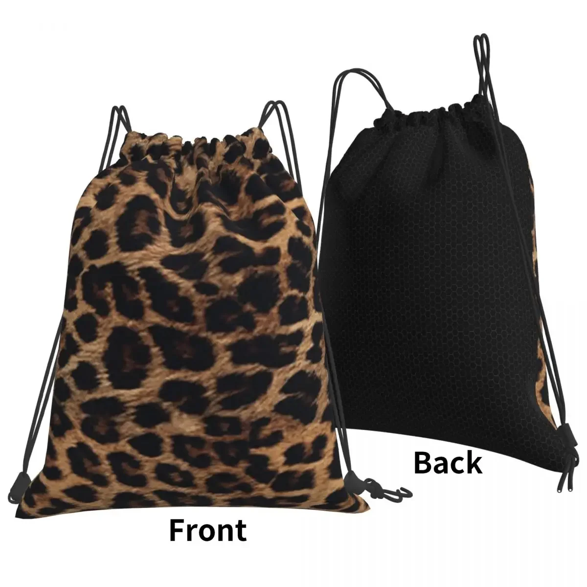 حقائب ظهر بطبعة الفهد متعددة الوظائف محمولة برباط وحقيبة أحذية وحقائب كتب لطلاب السفر #2