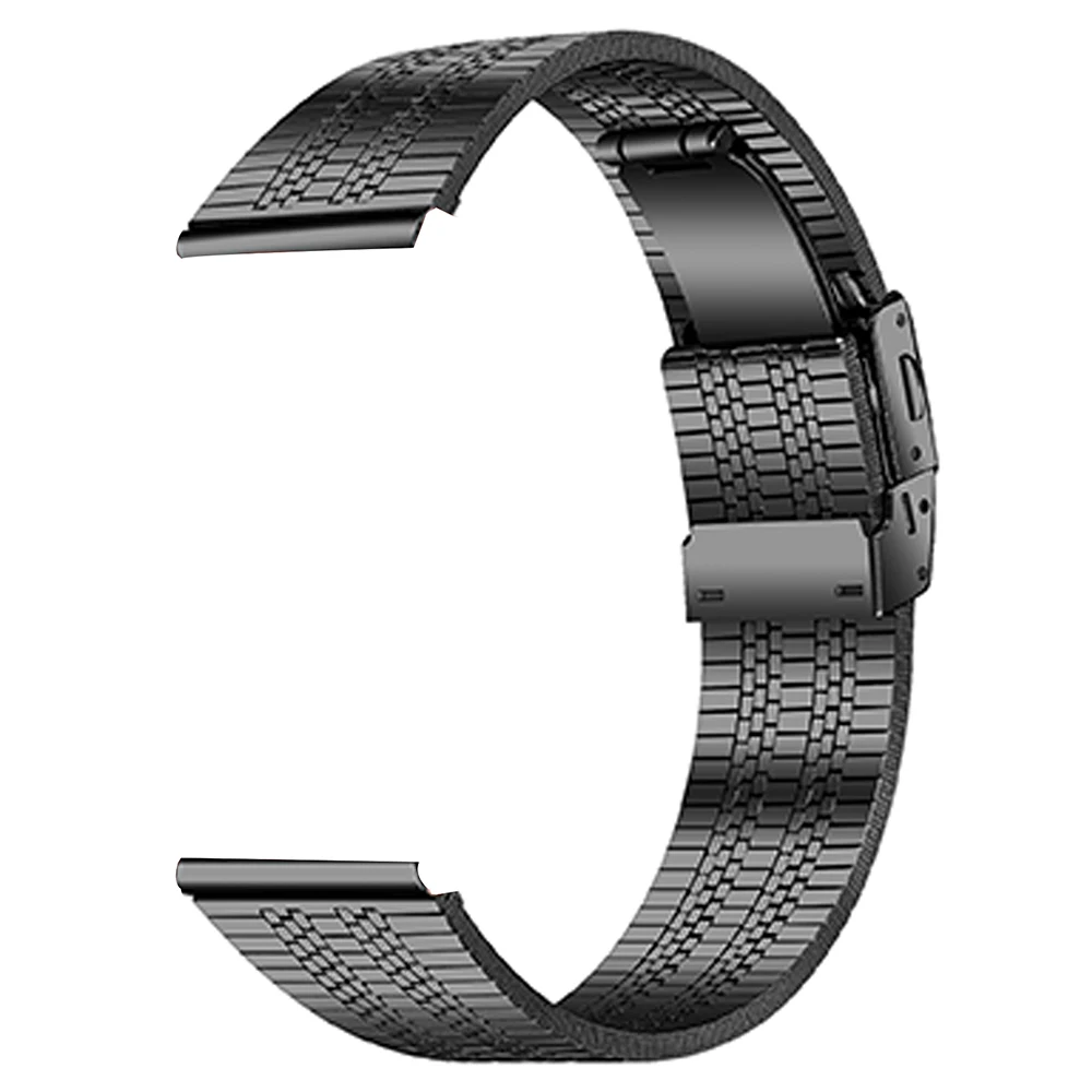 

For Haylou Solar LS05 Band Stainless Steel Replacement Watch Strap, Black