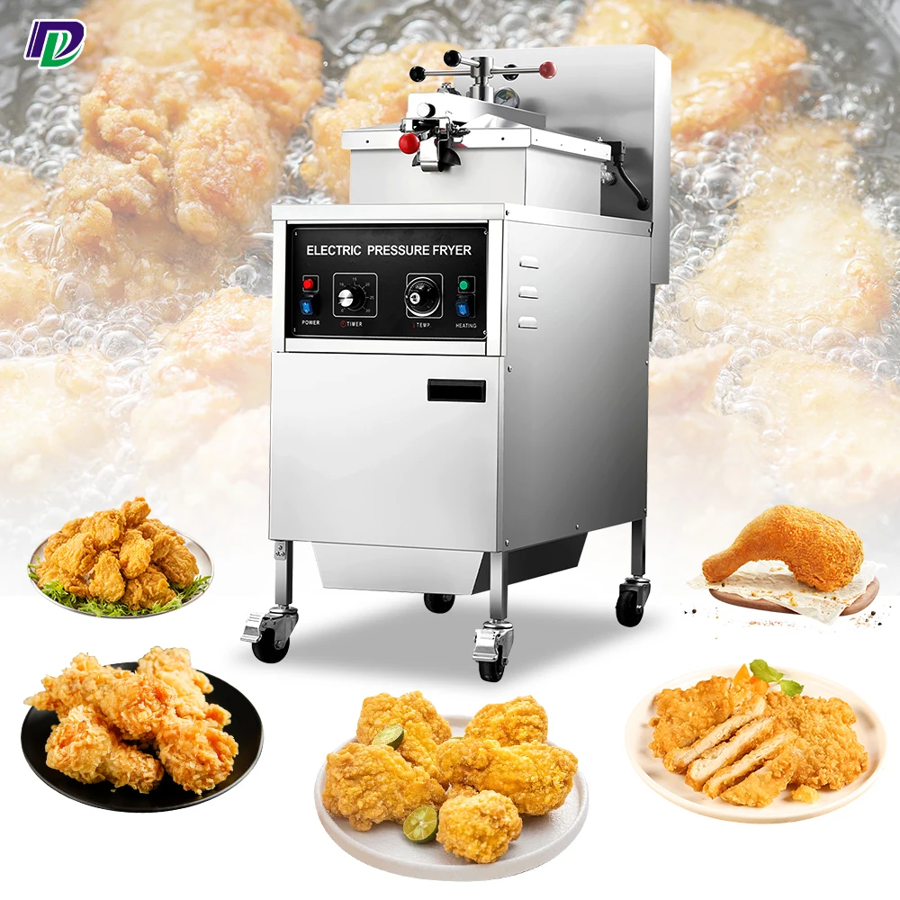 

Коммерческая фритюрница для курицы большой емкости, автоматический фильтр для выхлопного масла, фритюрница под давлением для смородины курицы