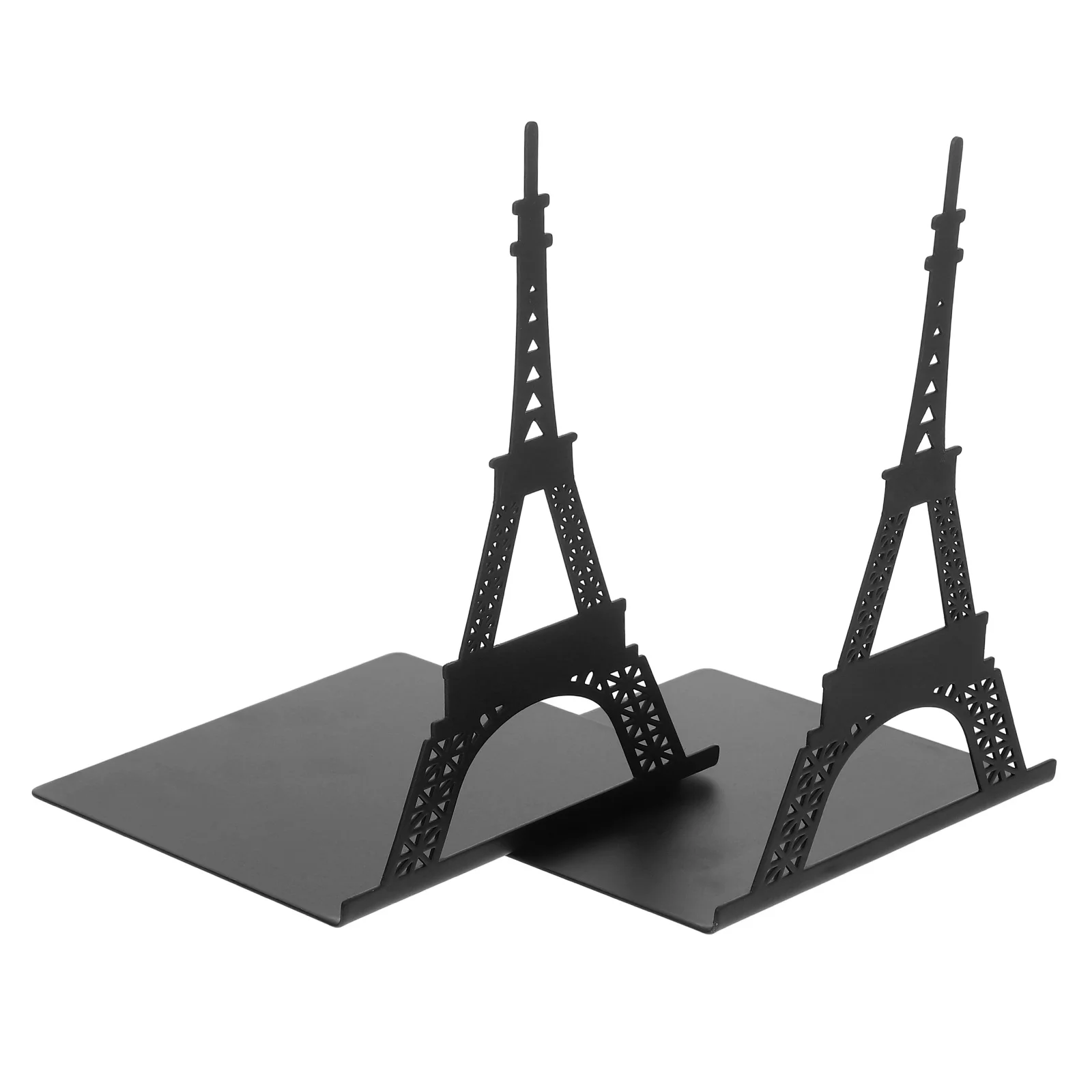 

2Pcs Metal Bookends Decorative Iron Book Holder Multifunctional Book Organizer Convenient Study Supplies Metal Bookends