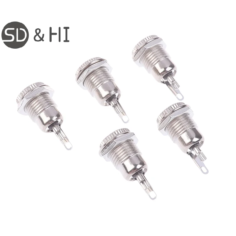 5Pcs/Set DC099 5.5 X 2.1MM DC Power Jack Socket Female Panel Mount Connector Metal Terminal Connector Plug Adapter