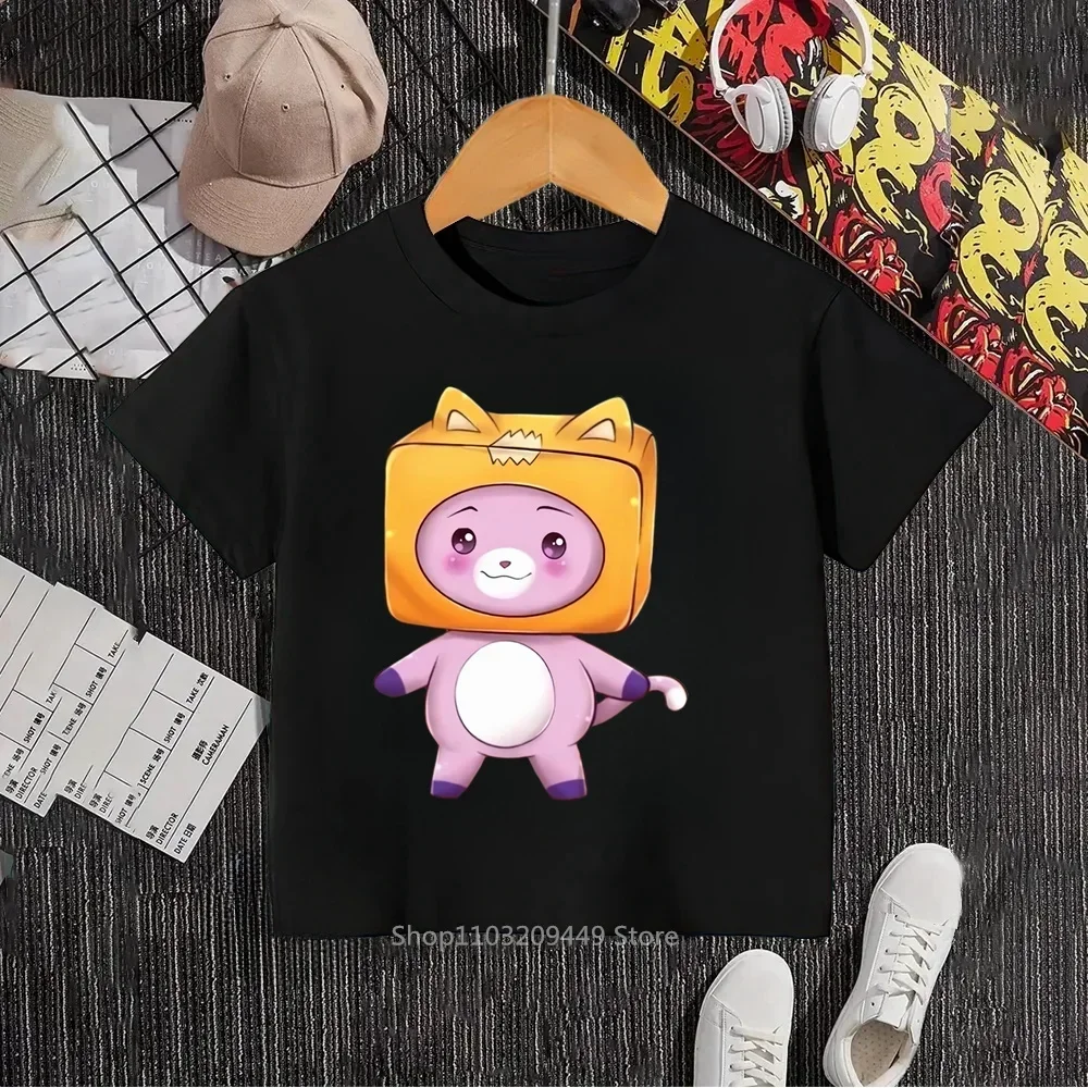 Affascinanti stampe giocattolo per bambini abbigliamento estivo Lankybox vetrine t-shirt alla moda e Casual perfette per ragazzi e ragazze alla moda