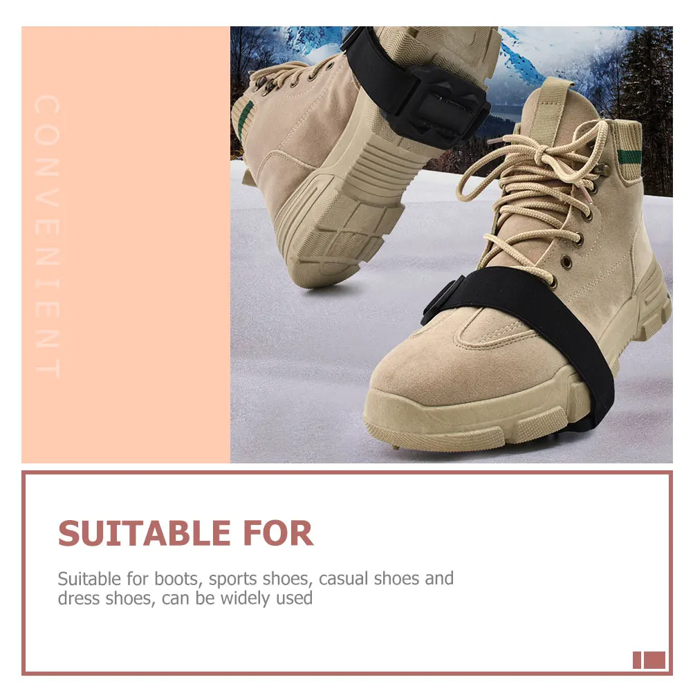 

Anti-slip Crampons Climbing Ice Grippers Snow Shoe Grips Spikes Clips Boot Mountaineering Shoes for Elasticity