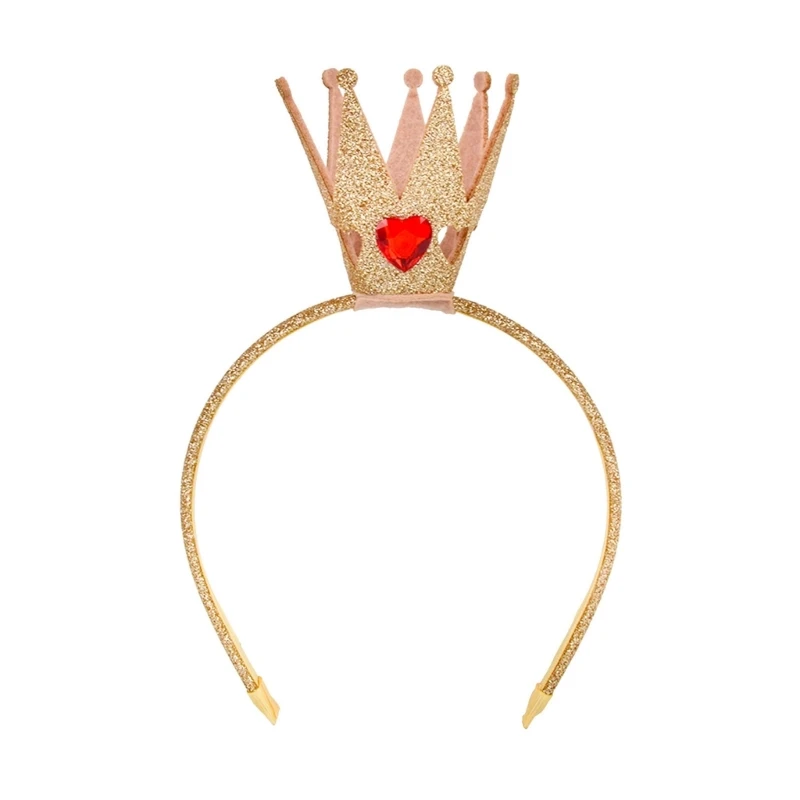 Shimmering Sequined Headband Glittering Gold Hairhoop Accessory for Girls and Women Birthday Christmas Party Props