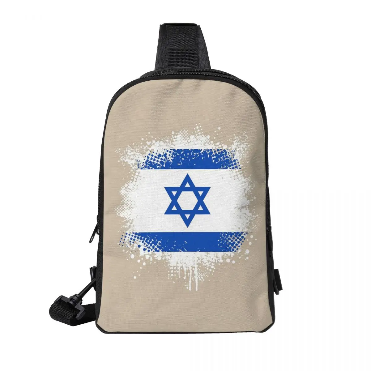 

Flag Of Israel - Splat Chest Bag Men Sling Crossbody Backpack Chest Bag Travel Hiking Daypack Shoulder Bag