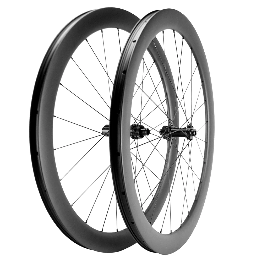 

Tubeless Carbon Racing Wheels Disc Brake Clincher Ready Road Bike Wheelset UCI Quality 50mm