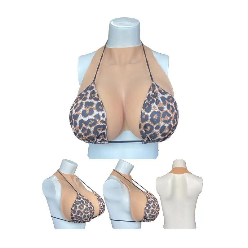 

Realistic Silicone Breast Forms Enhancer with Nipple Areola Plump Soft Shake for Cross-dress Transgender Cosplay Fake Boobs