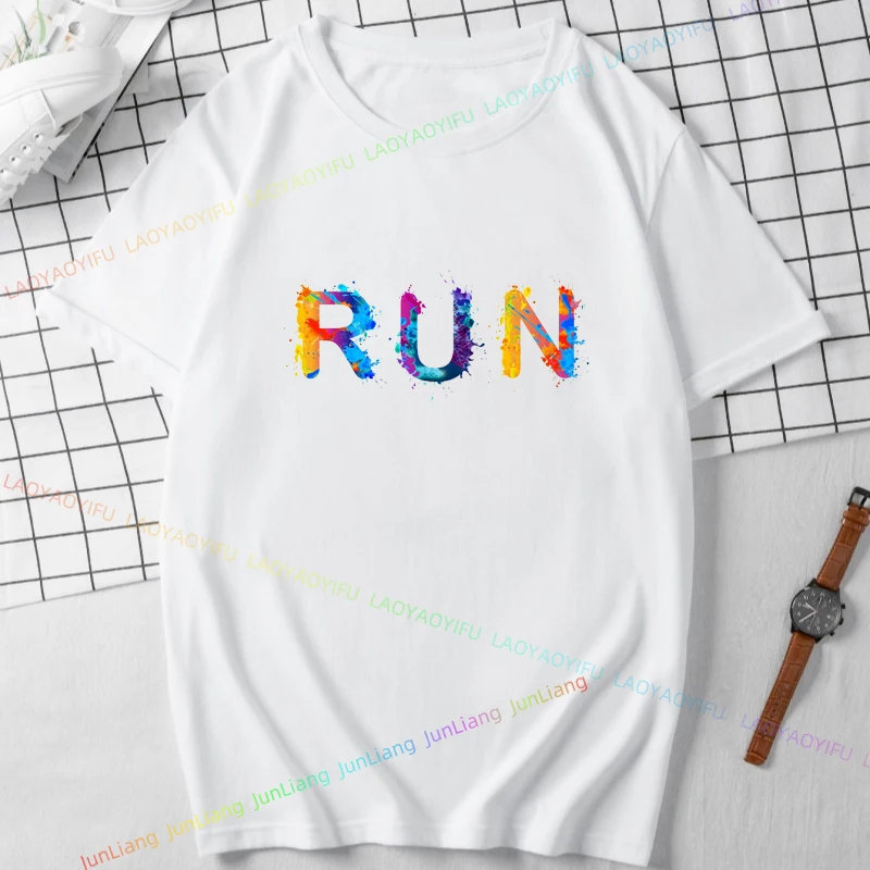 Run Men's Shirts Runer Short Sleeve Tee Running Shoes Funny Gifts Life Style Vintage Unisex Tops Streetwear Harajuku Man Clothes