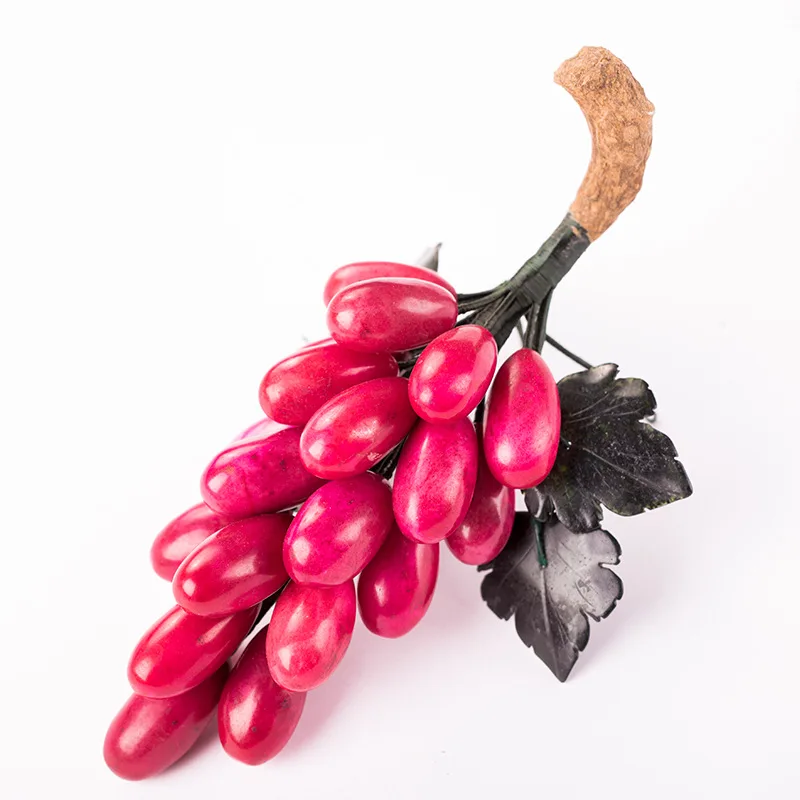 

Restaurant decoration jade fruit colorful jade crystal grape