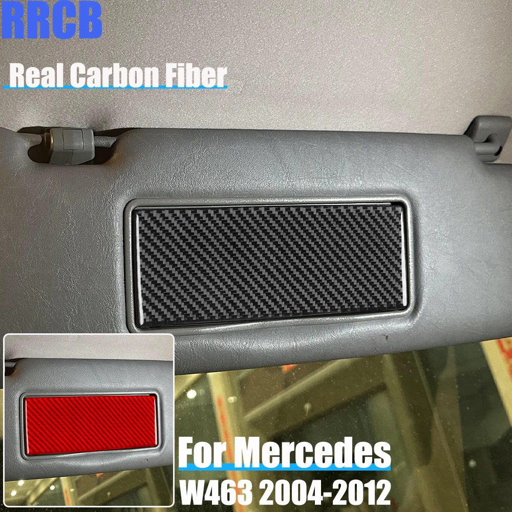 

Настоящее углеродное волокно, автомобильные аксессуары, зеркало для косметического зеркала, мягкая наклейка для Mercedes-Benz G Class W463 G500 G55 G63 G550 2004-2012