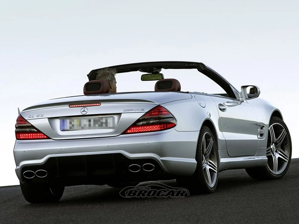 For 2004-2011 Mercedes Benz SL-Class R230 SL350 SL500 SL55 SL63 High Quality Real Carbon Fiber Spoiler Trunk Boot Wing Spoiler