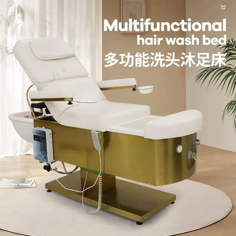 

Beauty salon bed shampoo foot massage integrated bed full lying health