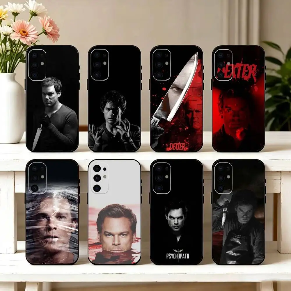 dark thriller style Dexter Morgan Phone Case For Samsung S25,S24,S21,S22,S23,S30,Ultra,S20,Plus,Fe,Lite,Note,10,Black Cover