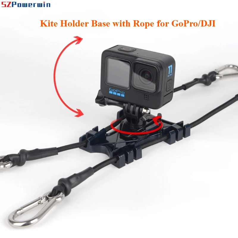 Powerwin Kite ผู้ถือฐานเชือกสําหรับ GoPro/DJI ขาตั้ง Kayak รั้วเทนนิส Paddle Board กีฬากล้องอุปกรณ์เสริม