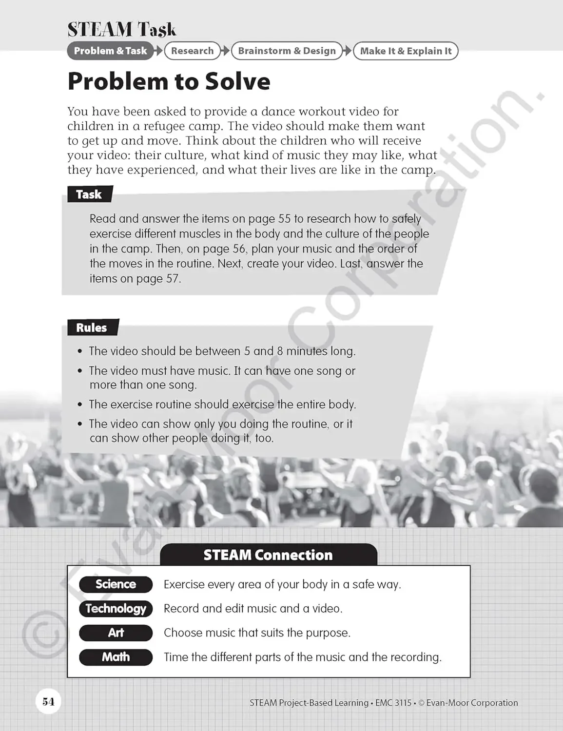 التعلم المبني للمشروع Evan-Moor STEAM، مصنف الصف 5، العمر 9 10 11 12، الكتاب باللغة الإنجليزية 9781645141914