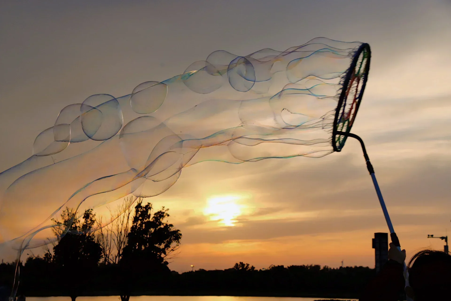 Bubble Show Stage Props Performance Sky Full of Stars Rainbow Dragon 45CM Bubble Circle Big Bubble