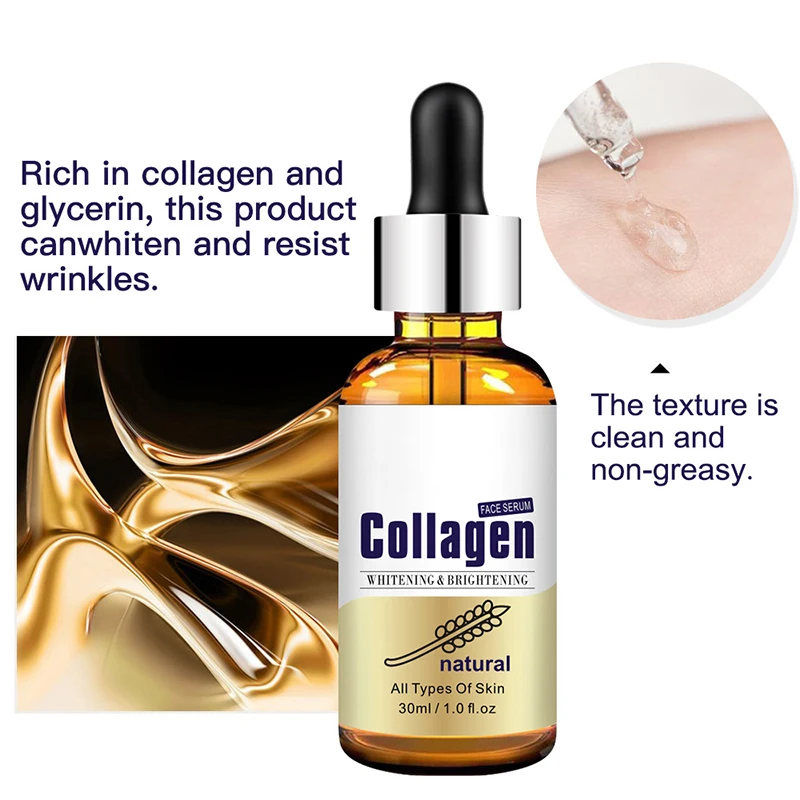 30ml Collagen Anti Aging Collagen Serum for Face, Skin Brightening, Reduces Fine Lines & Wrinkles, Heals and Repairs Skin