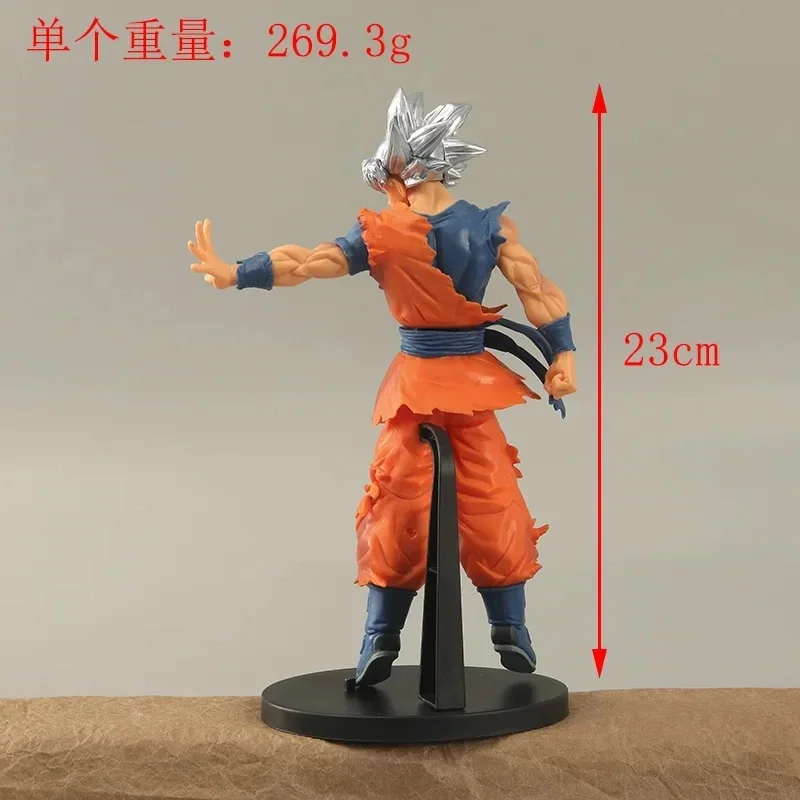 En Stock Dragon Ball Anime pelo plateado figura de Son Goku autoadhesiva Kungfu Budokai alcance Vegeta figura de acción modelo juguetes regalos