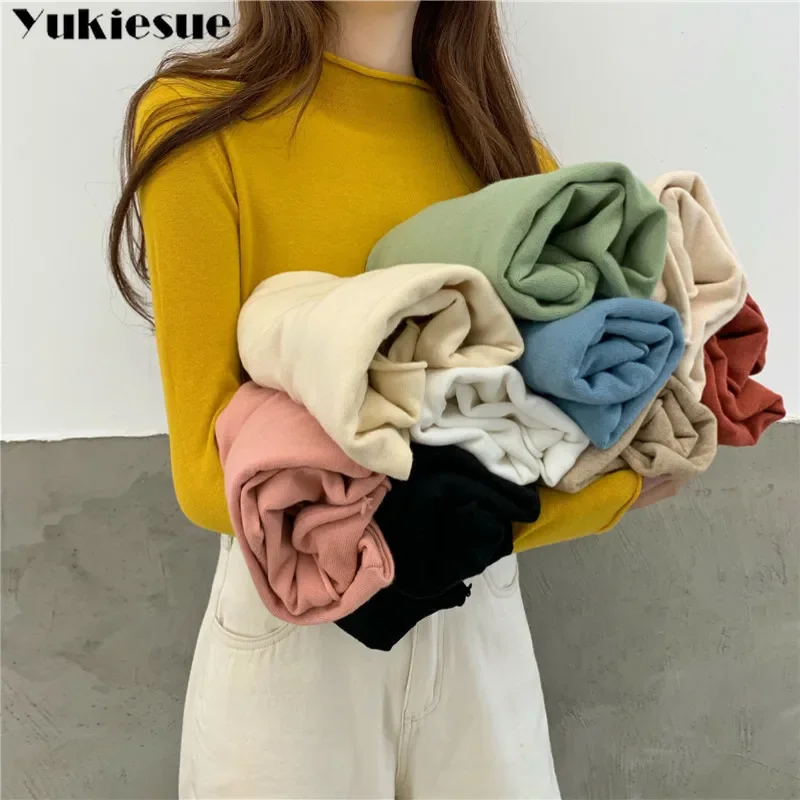 

Knitted Sweater Women 2020 Autumn Winter Korean Cashmere Turtleneck Long Sleeve skinny Pullover Female Jumper Knitwear