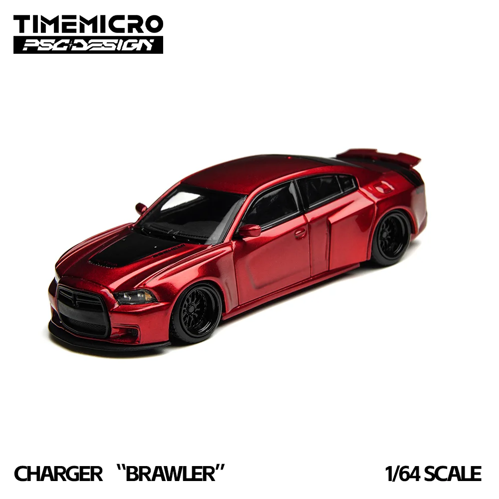 

TimeMicro 1:64 Charger "Brawler" Red/White Painting Simulation Alloy Car Model for Hobby&Collectibles&Display