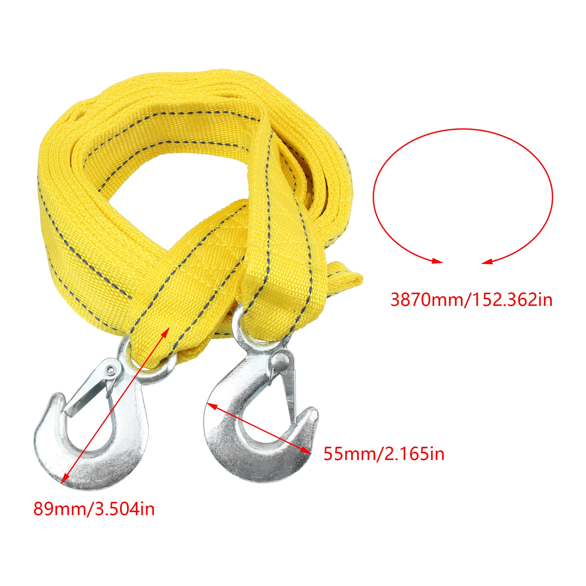 4M 5Ton Dirt Pit Bike Accessories Car Tow Cable Heavy Duty Trailer Rope Towing Pull Rope Strap Hooks Van Road Recovery For BMW