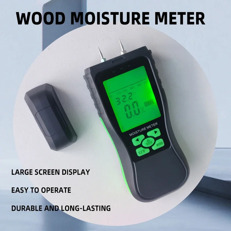 

1 PC Moisture Tester Moisture Detector for Building Materials and Wood Hygrometers Large Screen Display Easy to Operate