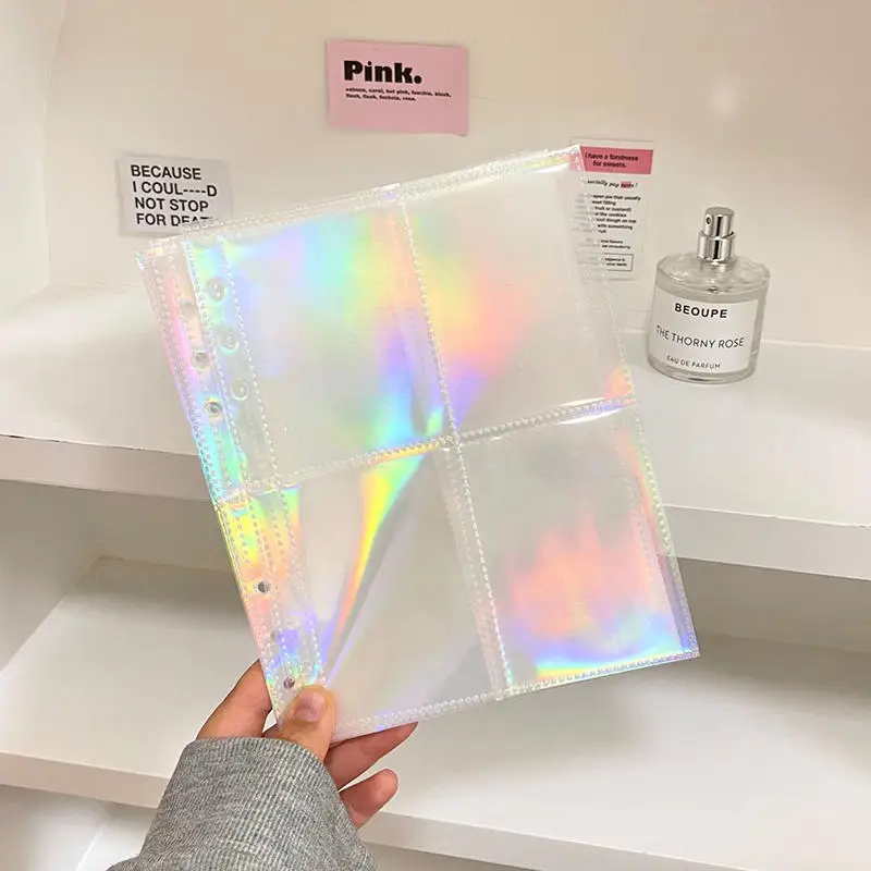 A5 جمع كتاب الملء المنظم لتقوم بها بنفسك مجلة الألبان الليزر ستار الموثق شفافة Kpop المعبود ألبوم صور Kawaii القرطاسية 10 قطعة