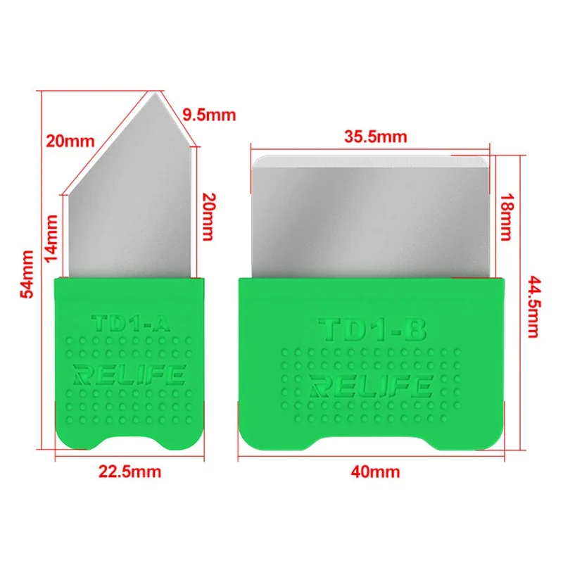 RELIFE TD1 LCD Screen Repair Disassembly Blade for Mobile Phone Tablet Display Pry Opening Anti-slip Middle Frame Repair Blades