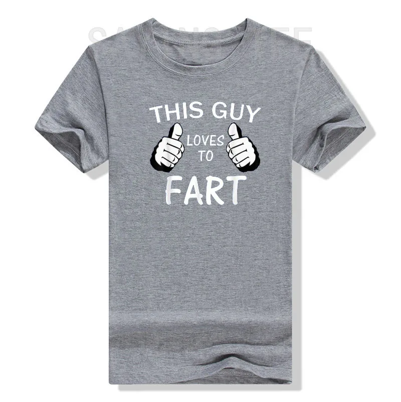 This Guy Loves To Fart T-Shirt Humor Funny Joke Graphic Tee Tops Dad-Fart Outfits Father's Day Daddy Gifts Short Sleeve Blouses