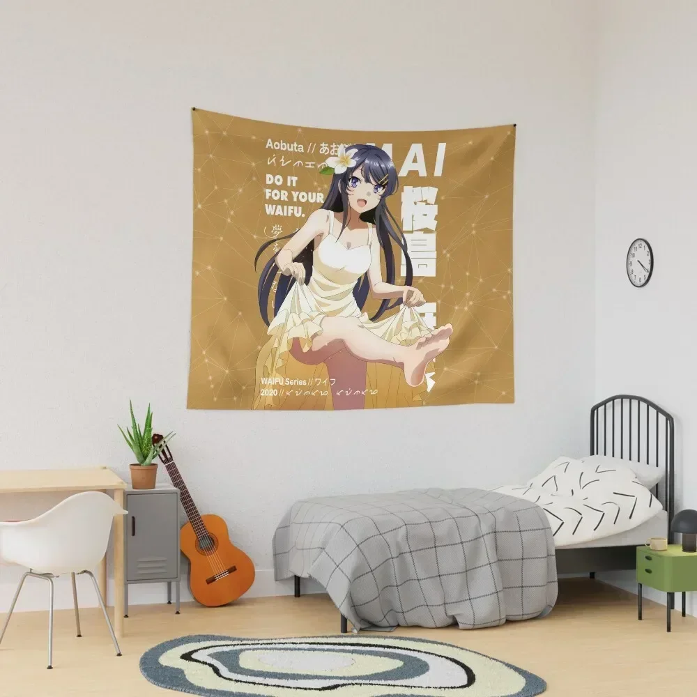 

Waifu Mai Sakurajima Tapestry Aesthetic Room Decors Decor For Bedroom Home Decoration Accessories Wall Decorations Tapestry