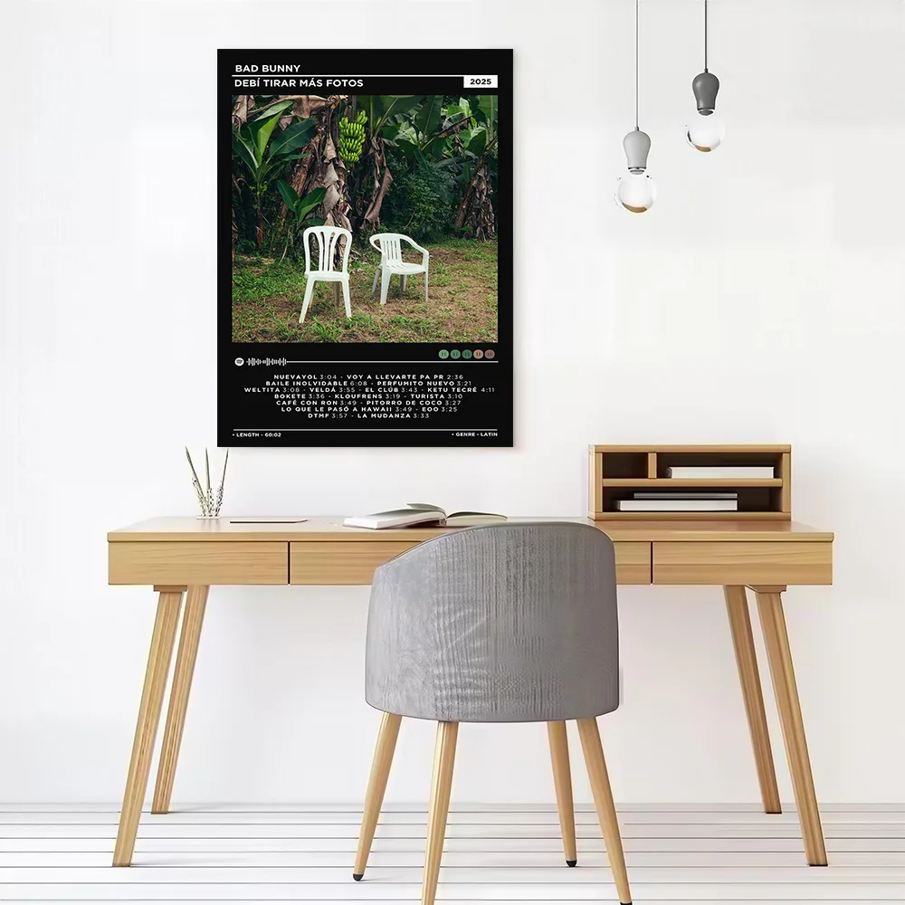 Bad Bunny Album Cover TiRAR MáS FOToS Poster Customizable Printed Canvas Painting for Pictures Wall Art Walls Decoration Room
