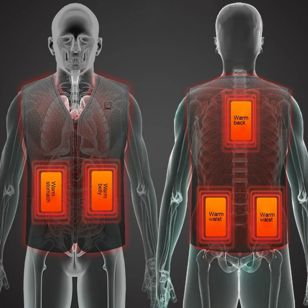 НОВЫЙ мужской и женский уличный USB инфракрасный жилет с подогревом, зимняя гибкая электрическая термоодежда, жилет для рыбалки, охоты