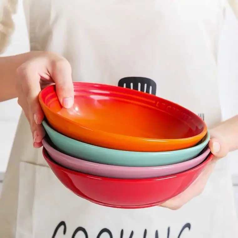 Tigela de Cerâmica Le Creuset Cool Color para Aveia, Cereal, Café da Manhã, Salada de Frutas, Sobremesa, Uso Doméstico, Sopa ...