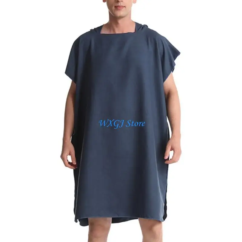 37JE Quick Drying Hooded Towel Changing Robe for Surfing Swimming Wetsuit Changing