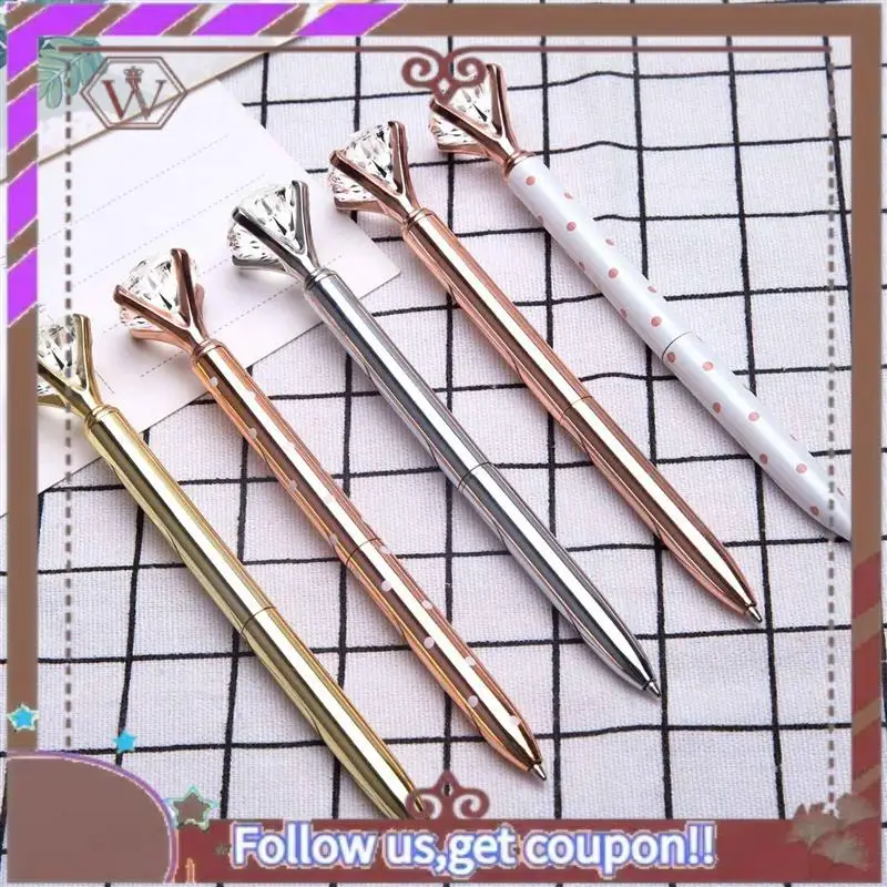 ABBG-20 Pcs Big Crystal Diamond Ballpoint Pen,Metal Ballpoint Pen Office Supplies,With 20 Ballpoint Pen Refills, Black Ink