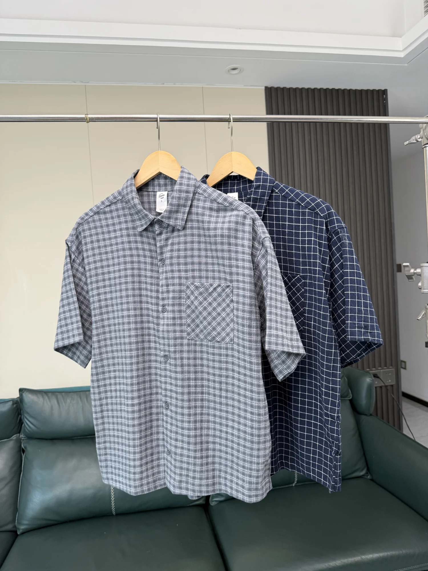 Break the Monotony! Moisture Wicking Breathable! Men's Summer Casual Versatile Comfortable Refreshing Plaid Short Sleeve Shirt