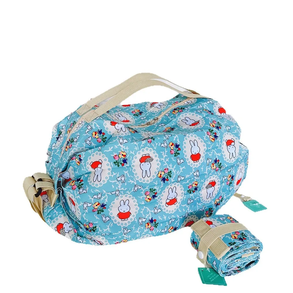 Cute Foldable Eco Friendly Bag Cartoon Large Capacity Shopping Pouch Single Double Shoulder Travel Bag for Daily Outdoor Trip view 5