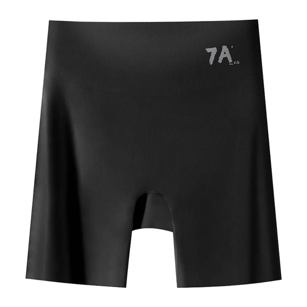 Nuevas bragas de seda helada de cintura alta, pantalones de seguridad sin costuras con Control de barriga y levantamiento de cadera, bragas Boxer antifricción para mujer