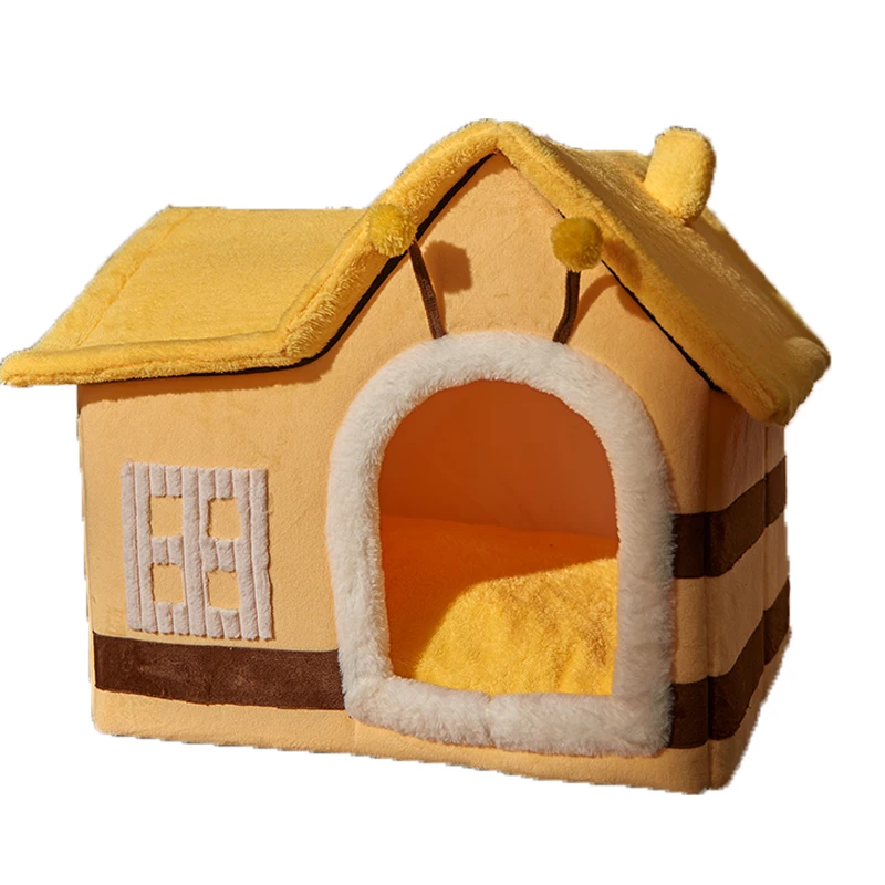 

Cat Nest Winter Warm Four Seasons Universal Winter Villa House Removable and Washable Closed Bed House Kennel Cat Supplies