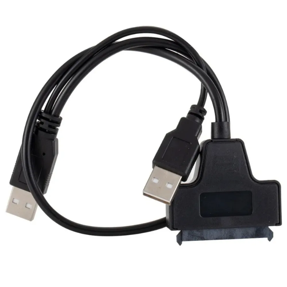 Sata Naar Usb 2.0 Kabel Voor 2.5 Inch Externe Hdd Ssd Harde Schijf Sata 3 22 Pin Adapter Usb 2.0 Adapter Met Voeding Poort