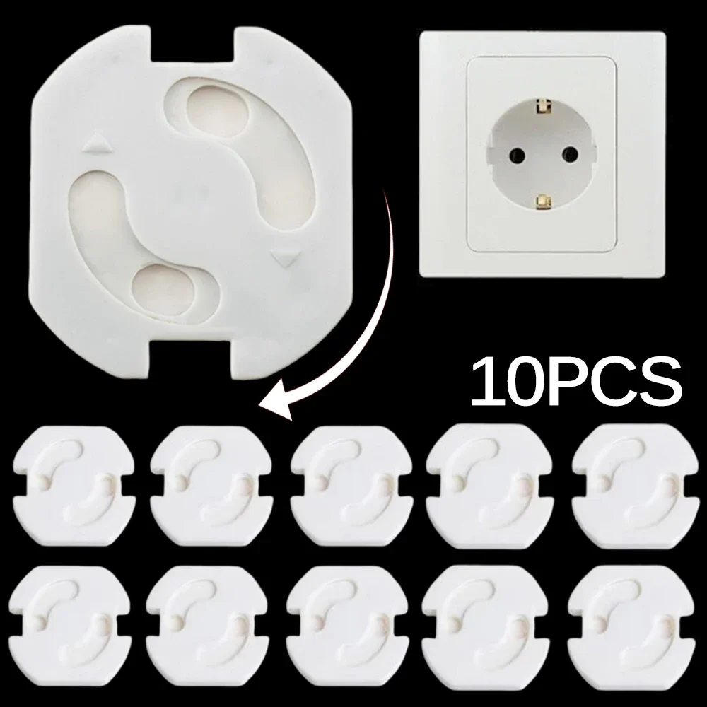10/1Pcs EU Power Socket Covers Anti Electric Shock Cover Child Safety Guard Protection Socket Plugs Protector Switch Dust Covers