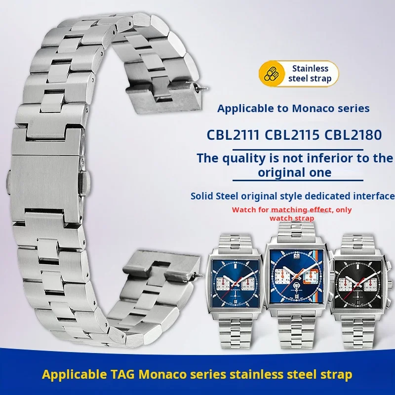 

Для TAG Tag Heuer металлический стальной ремешок для часов мужской Monaco CBL2111 ремешок из твердой нержавеющей стали аксессуары 22 мм браслет-цепочка для часов