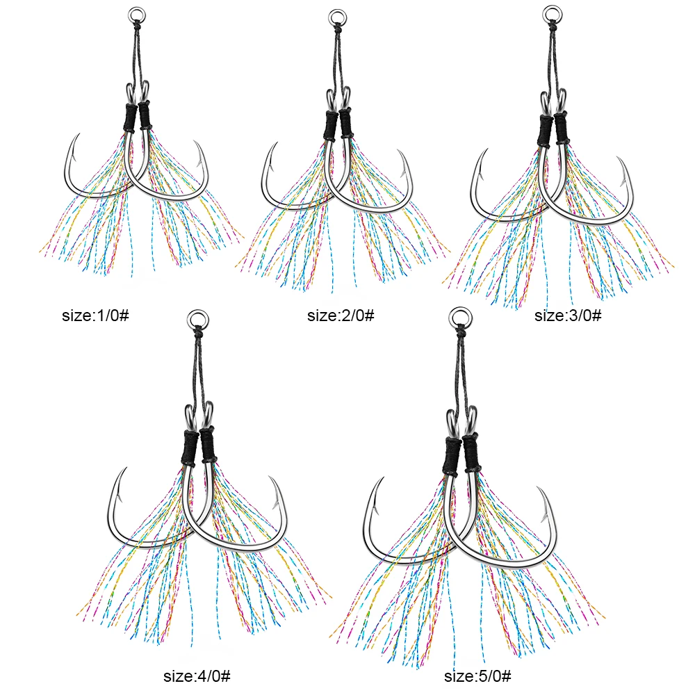 Assist hooks Proberos – Anzuelos dobles acero carbono para jigging vertical - imagen 3