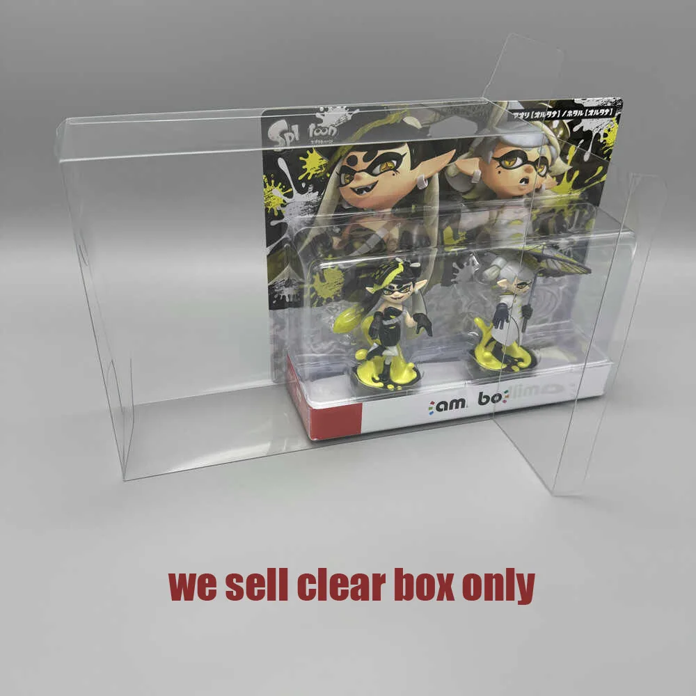 Transparente PET-Box, Aufbewahrungskoffer für Nentendo Switch, Amiibo, Splatoon 3, Spielserversion, Sammlung, Display-Aufbewahrung, Schutzbox