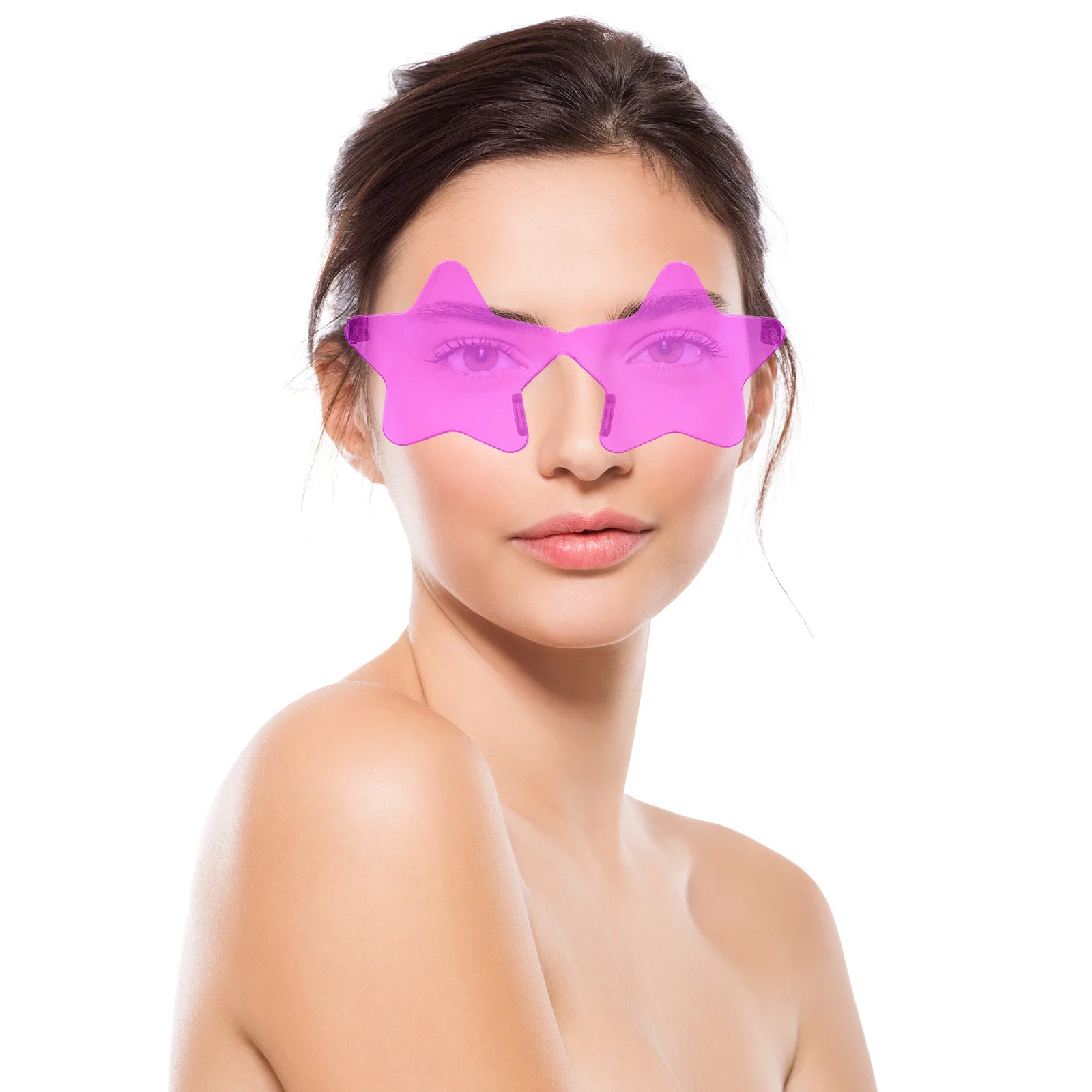 

2pcs Star Sunglasses Frameless Sun Glasses For Beach Party Kids Cosplay Photo Props Decorative Shades Children Sunglasses