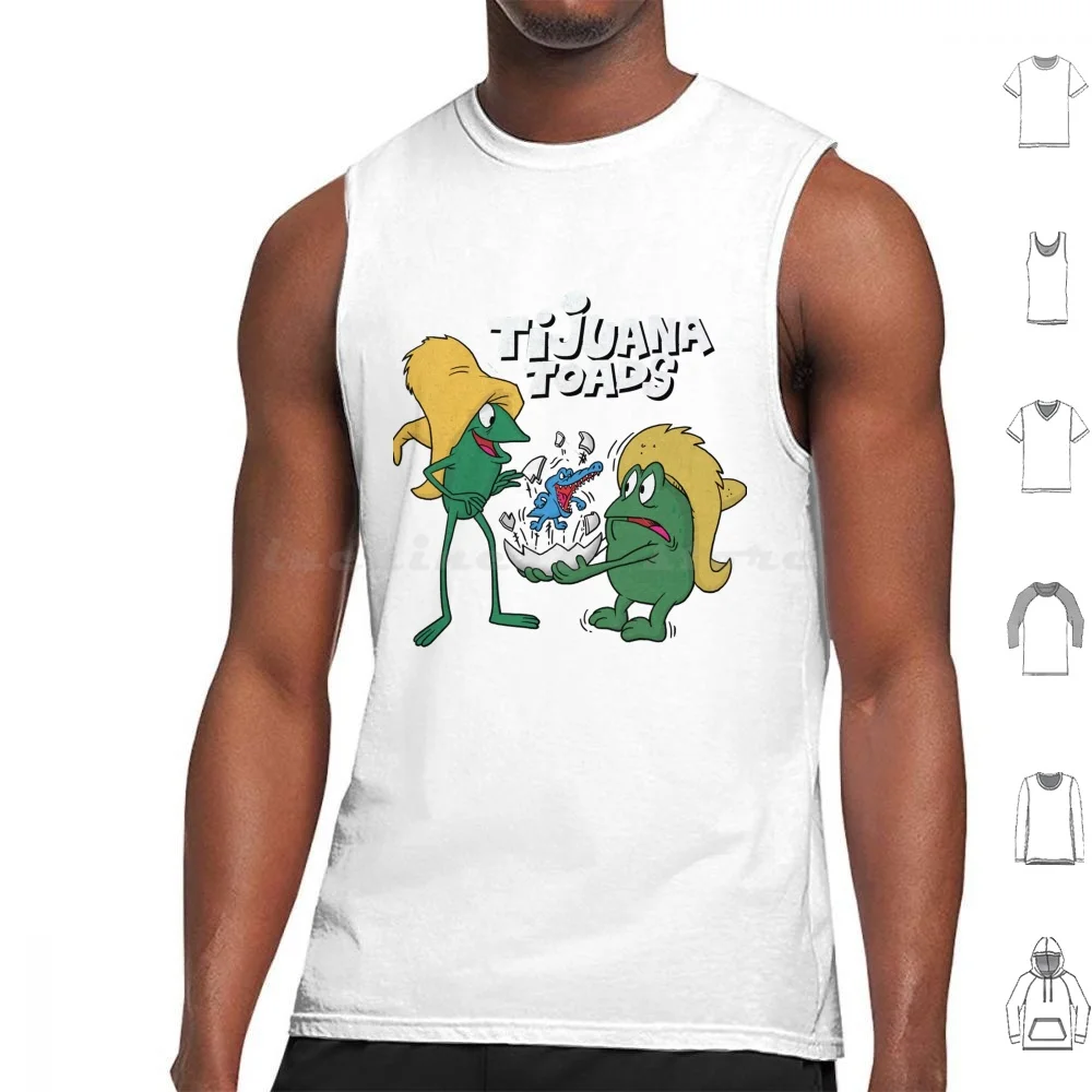 Music Vintage Retro Tribute To Obscure Cartoon Characters The Tijuana Toads Toro And Pancho Love You Vest Cotton Men Women